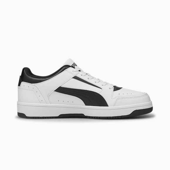 Puma Rebound Joy Low Sneakers Men’s White and Black Low Top Lace Up Sneakers New - Picture 5 of 8